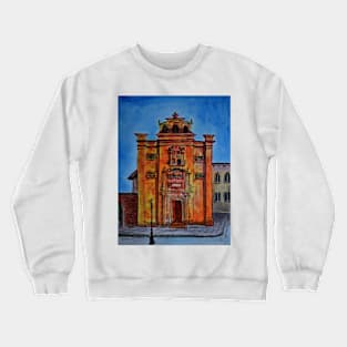 Watercolor sketch - Chiesa di San Michele Arcangelo. Enna, Sicily Crewneck Sweatshirt